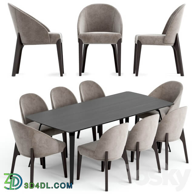 Table Chair Dining Set Bugatti Sandalye