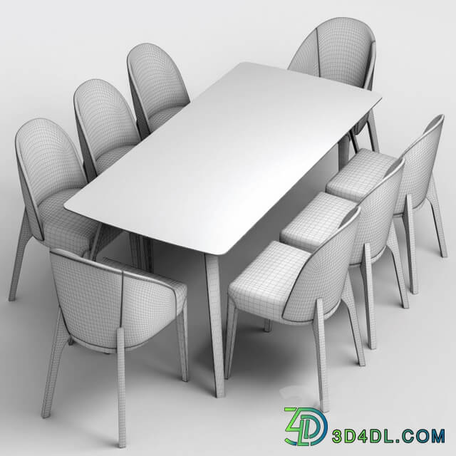 Table Chair Dining Set Bugatti Sandalye