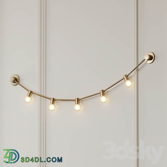 Garland of July 14th XS Gold Wall Sconce by CVL Luminaires 3D Models