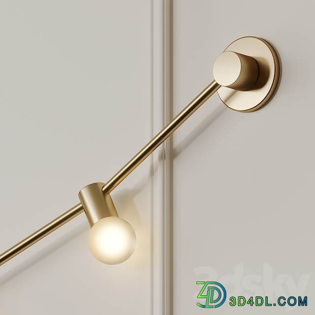 Garland of July 14th XS Gold Wall Sconce by CVL Luminaires 3D Models