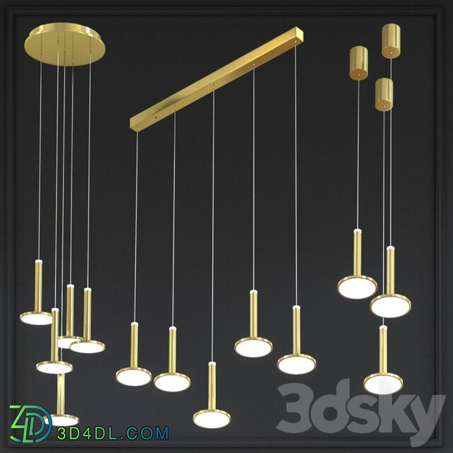 Three chandeliers palencia Pendant light 3D Models