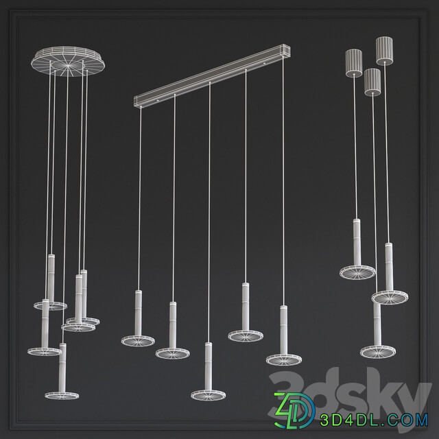 Three chandeliers palencia Pendant light 3D Models