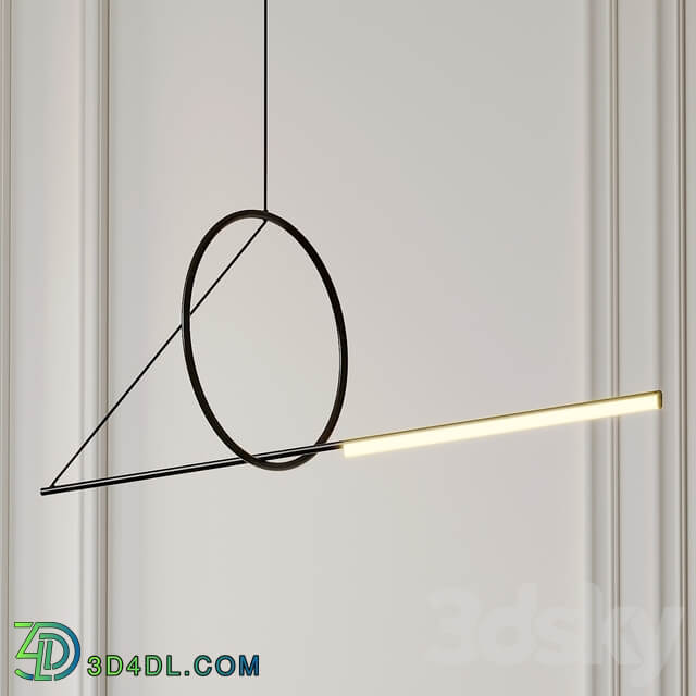 Cercle Et Trait Linear Suspension By CVL Luminaires Pendant light 3D Models