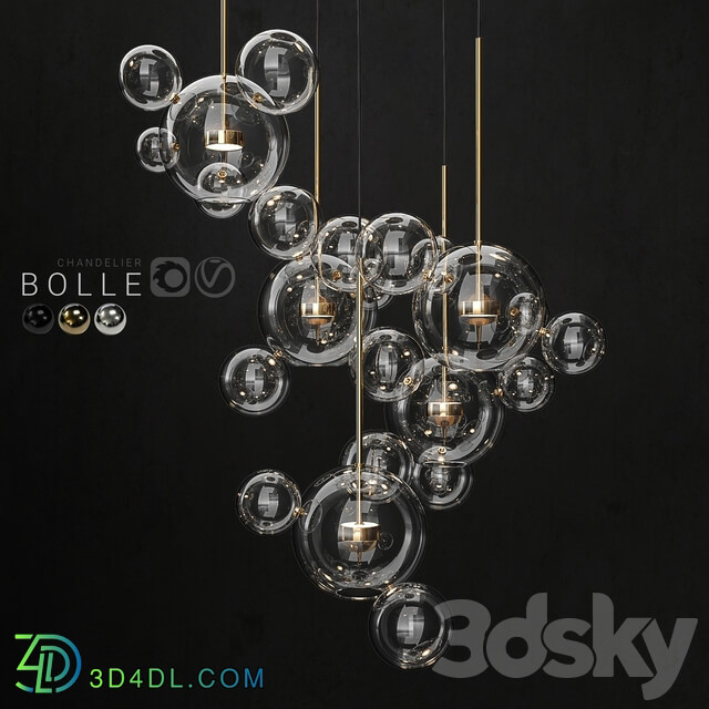 Chandelier Giopato Coombes Bolle 24 lights Pendant light 3D Models