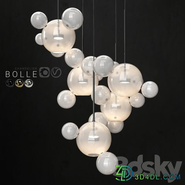 Chandelier Giopato Coombes Bolle 24 lights Pendant light 3D Models