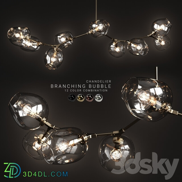 Branching bubble 9 lamps 2 Pendant light 3D Models