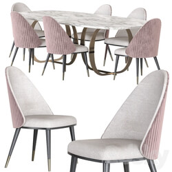 Table Chair Capital Collection Convivio Table and Diva Chair Dining Set 