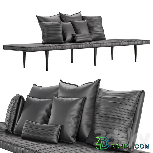 Baxter garcon bench and pillows