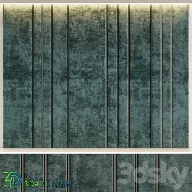 Green velvet decorative panel