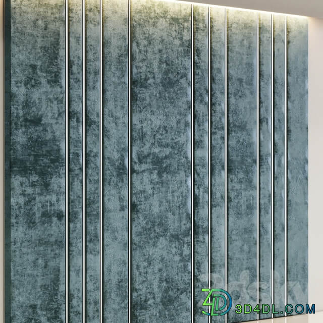 Green velvet decorative panel