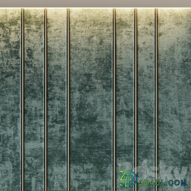 Green velvet decorative panel