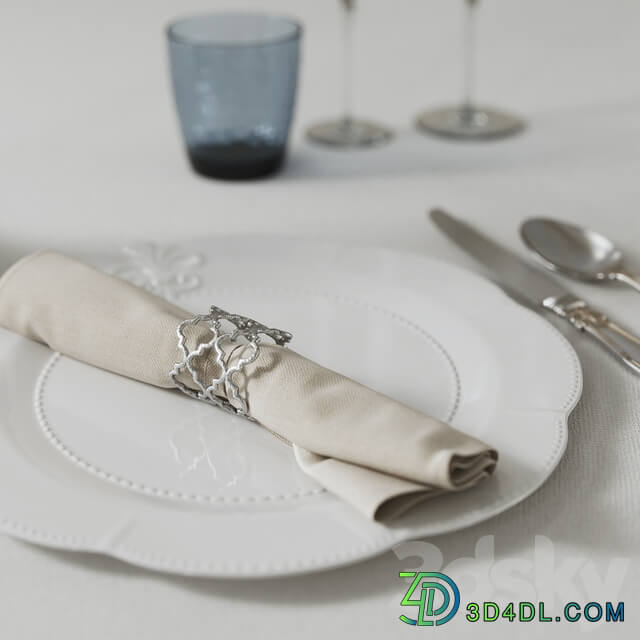 table setting with candlestick