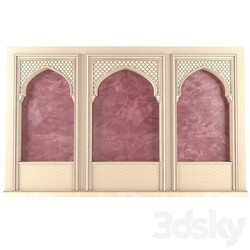 Oriental style arch.Arabic wall 