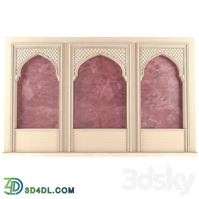 Oriental style arch.Arabic wall