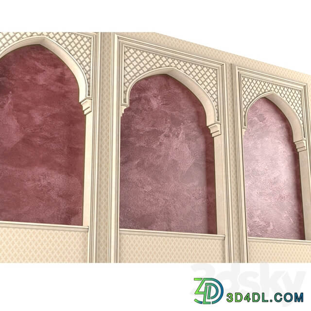 Oriental style arch.Arabic wall