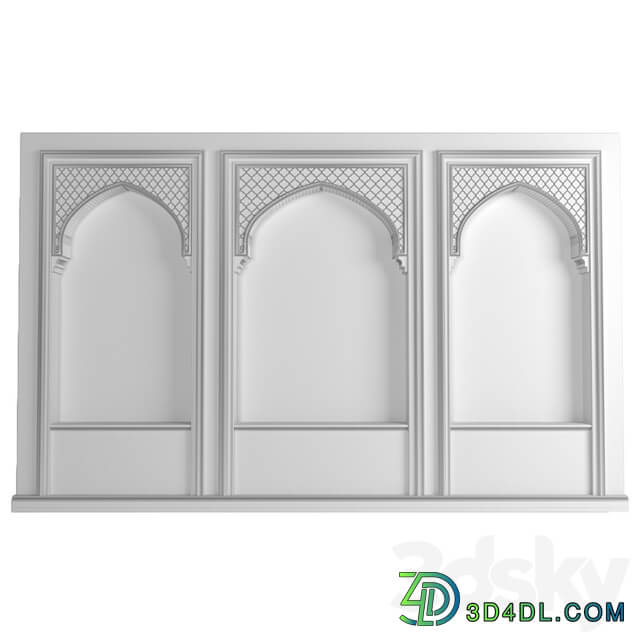 Oriental style arch.Arabic wall