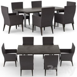 Table Chair Cadence arm chair and dining table 