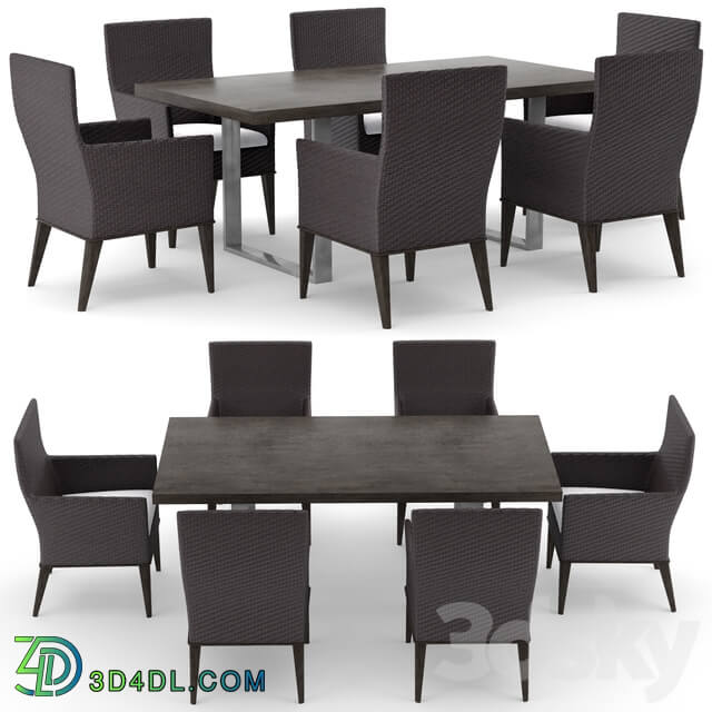 Table Chair Cadence arm chair and dining table