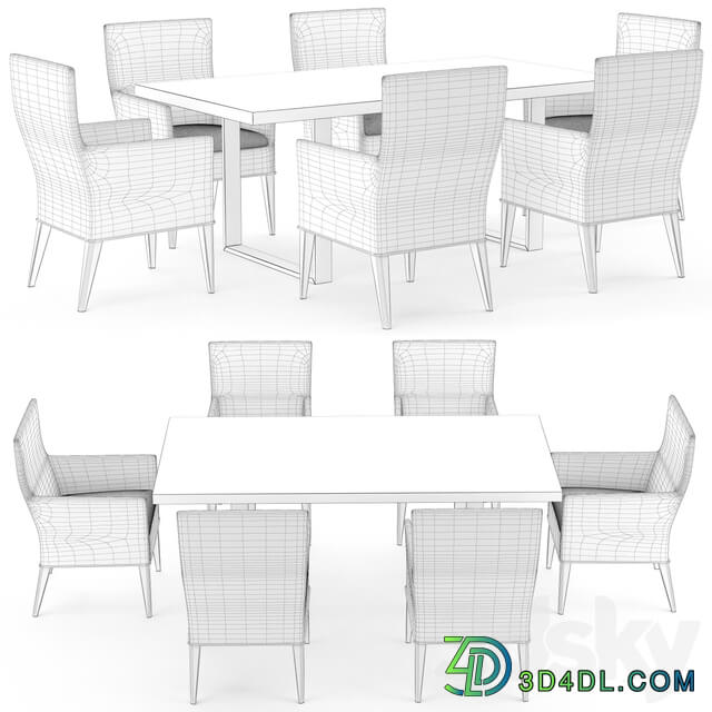 Table Chair Cadence arm chair and dining table