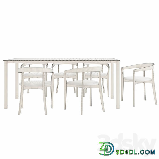 Table Chair Dining Set radius ceramic dining table cullen shiitake oceana round back dining chair