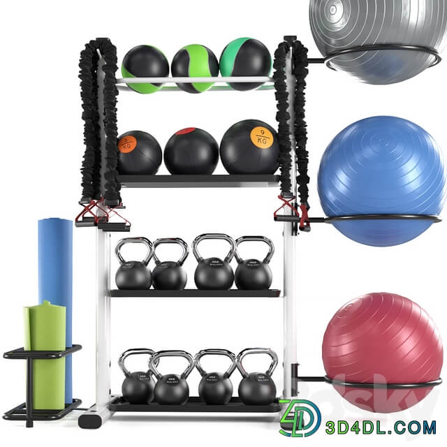 Fitness accessories rack