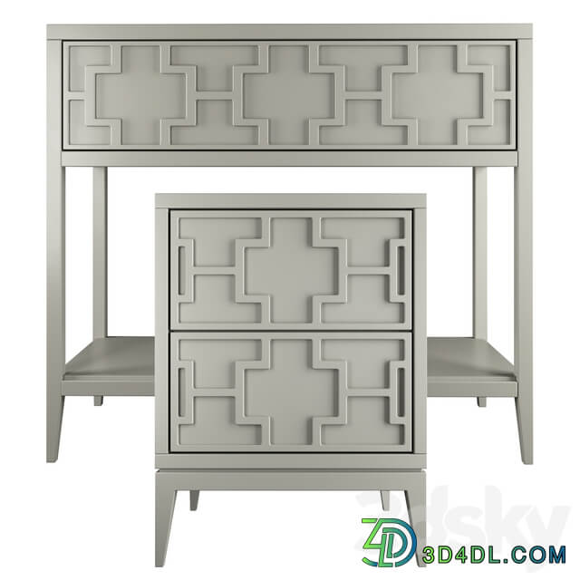 Dantone Home Console Nightstand Austin 3D Models