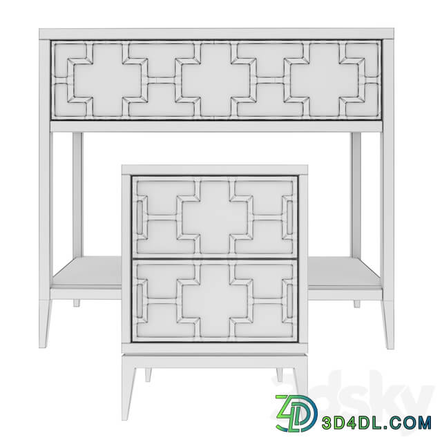 Dantone Home Console Nightstand Austin 3D Models