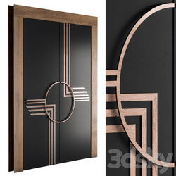 Minimal Black and Gold Door 