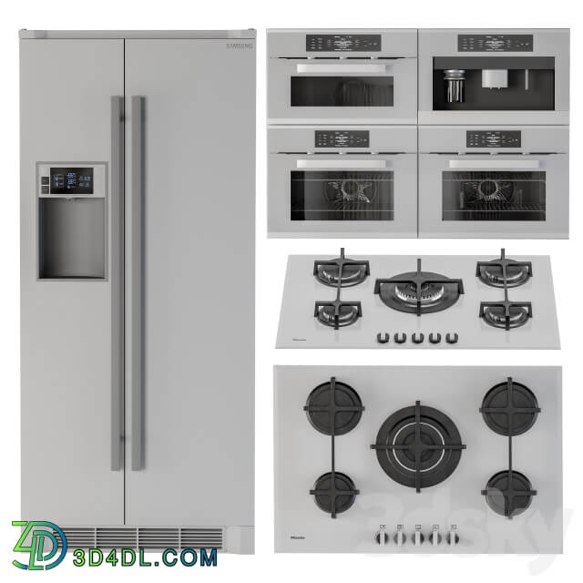 Kitchen appliance Set Gray White