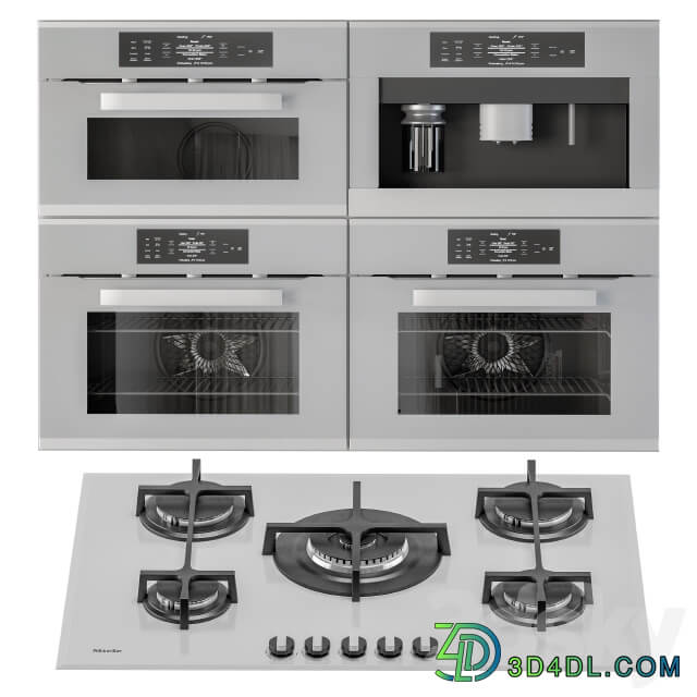 Kitchen appliance Set Gray White