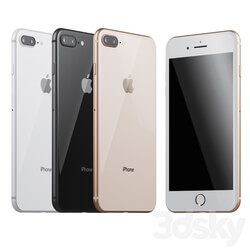 Apple iPhone 8 plus phone 3D Models 