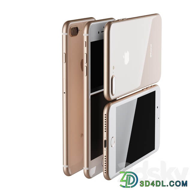 Apple iPhone 8 plus phone 3D Models