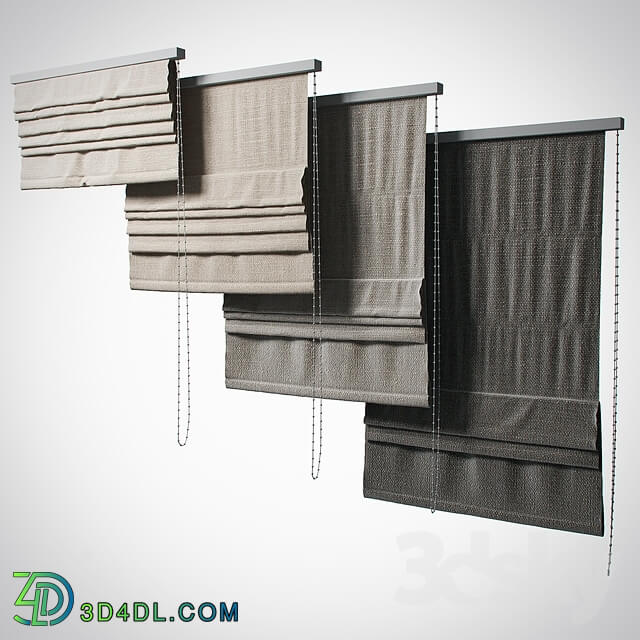 Set Roman blinds 4 stages 3 colors 