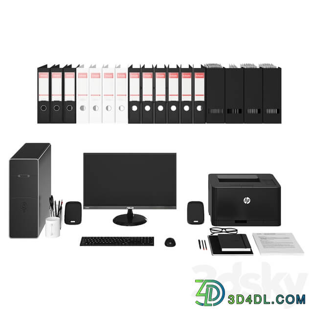 Office black pc set