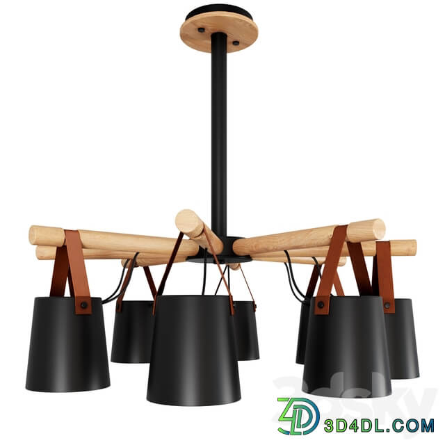 Modern Nordic Drop Down Pendant Chandelier 8 Pendant light 3D Models