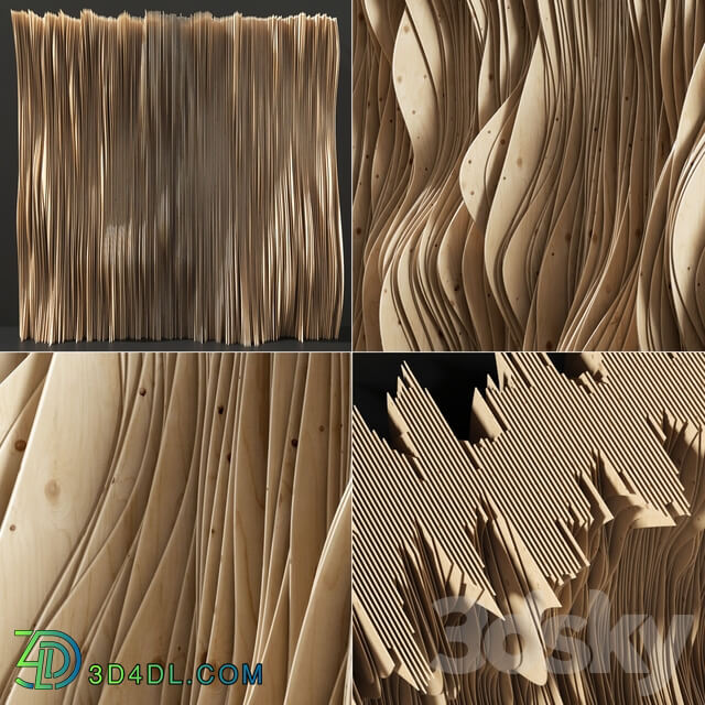 Parametric Plywood panel decor Parametric Plywood Decor