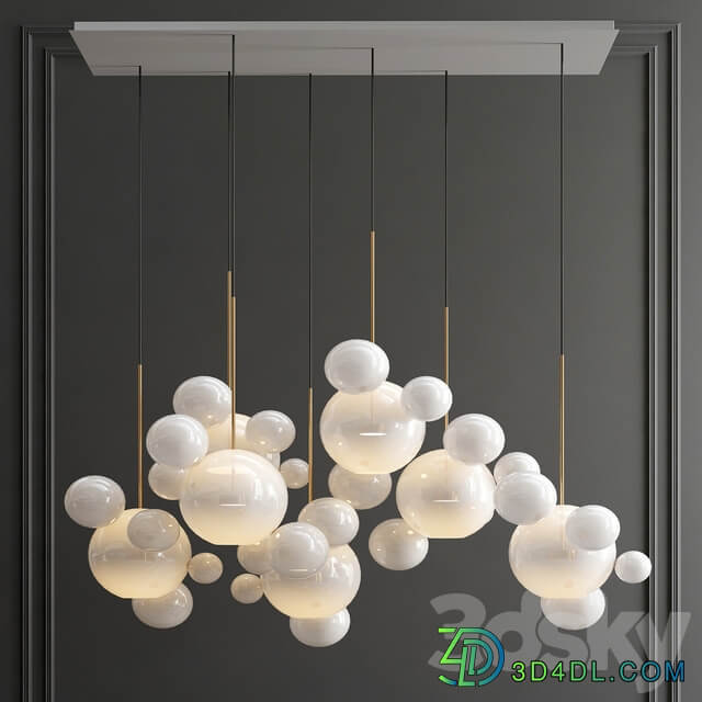 Four Exclusive Chandelier Collection 53 Milk Bubble Pendant light 3D Models