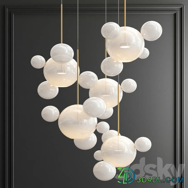 Four Exclusive Chandelier Collection 53 Milk Bubble Pendant light 3D Models