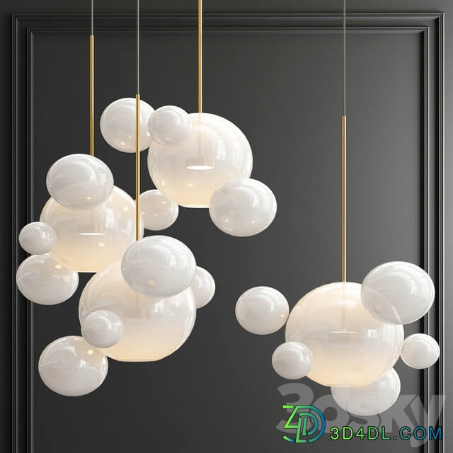 Four Exclusive Chandelier Collection 53 Milk Bubble Pendant light 3D Models