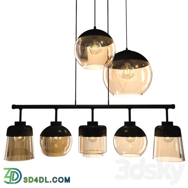 TK lighting Amber Pendant light 3D Models