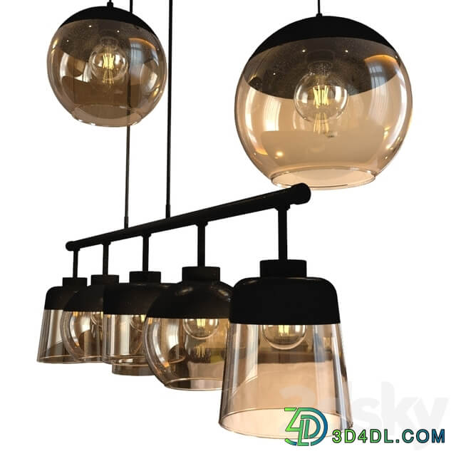 TK lighting Amber Pendant light 3D Models