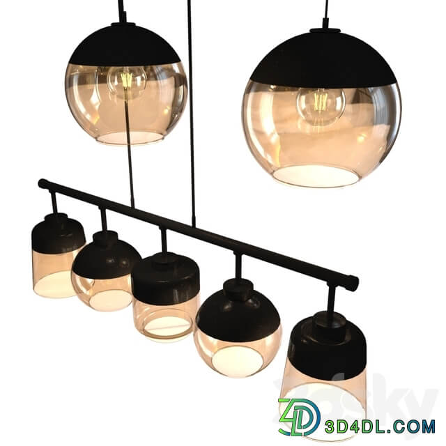 TK lighting Amber Pendant light 3D Models