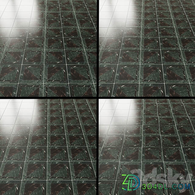 GeoMarble Lados Thassos Sabbia Polished Marble Mosaic