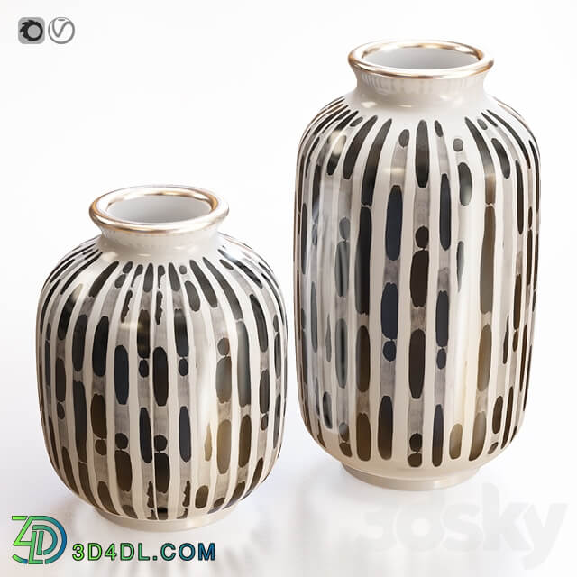 Set of two vases Coral Memory