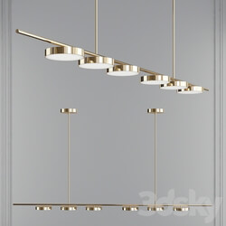 Linear chandelier Pendant light 3D Models 