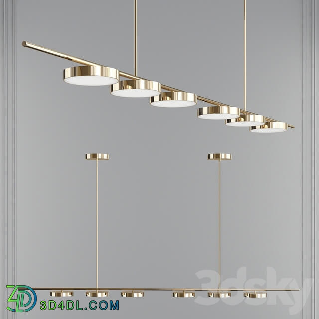 Linear chandelier Pendant light 3D Models