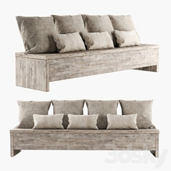 Other Wooden bench with pillows 