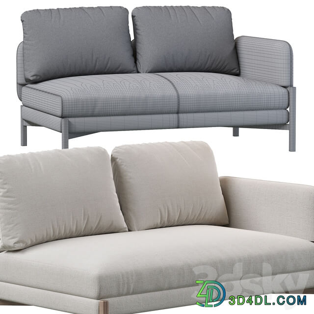 JULES 2 seater unit with 1 arm right or left 