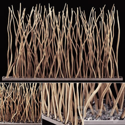 Planter dry branch wall decor Cache pot partition of dry branches 