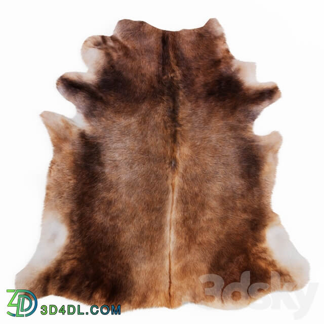 Natural Animal Cowhide Rug 3D Models